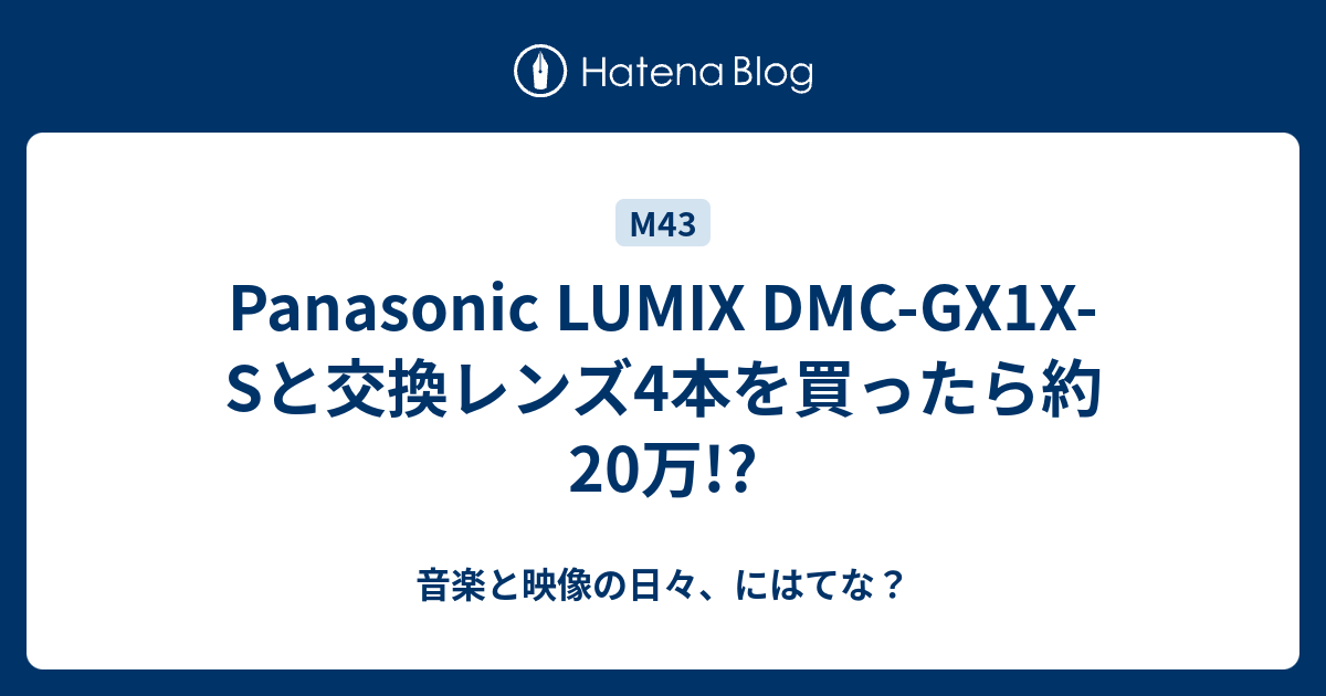 Panasonic Lumix Dmc Gx X S