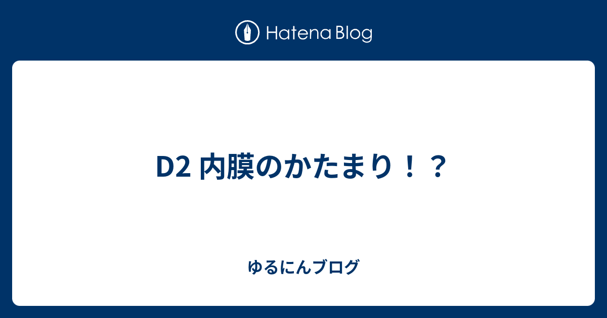 D2 内膜のかたまり ゆるにんブログ