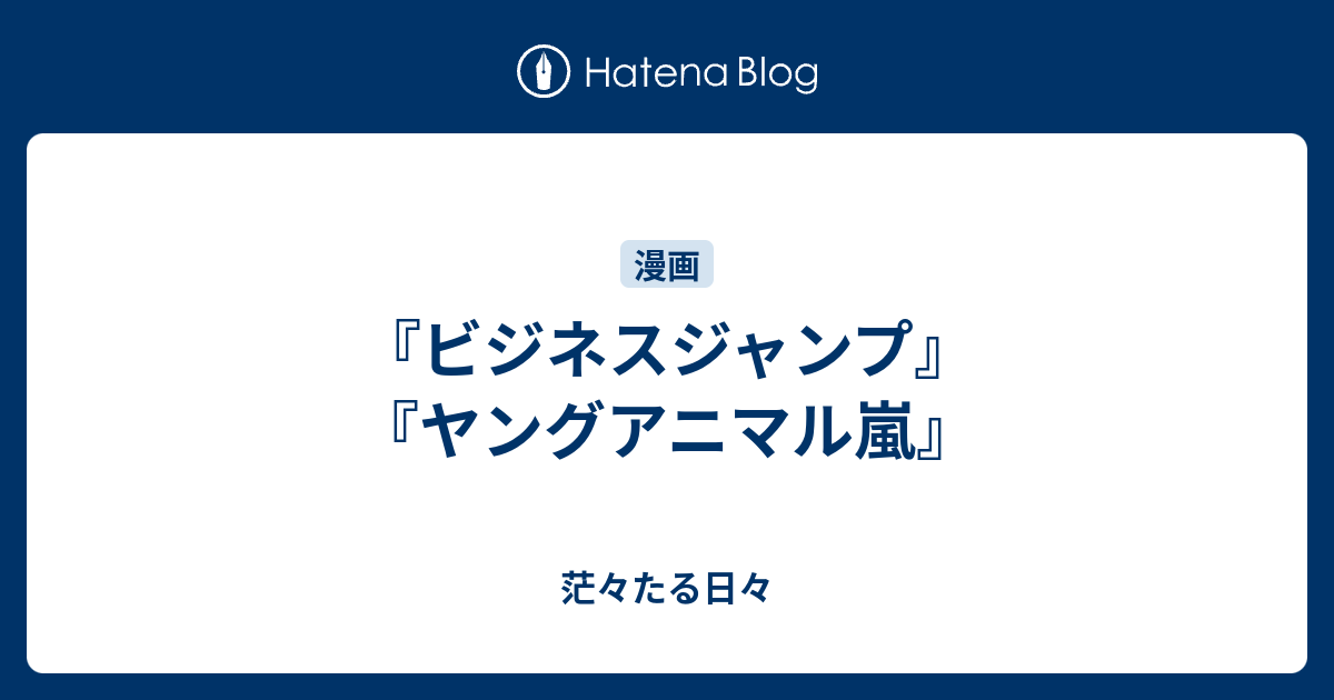 ビジネスジャンプ ヤングアニマル嵐 茫々たる日々