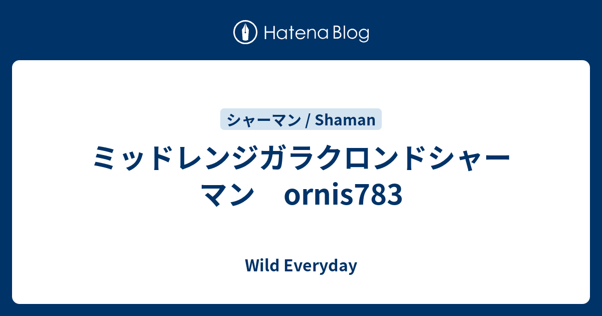 ミッドレンジガラクロンドシャーマン Ornis7 ハースストーン ワイルド デッキ Wild Everyday