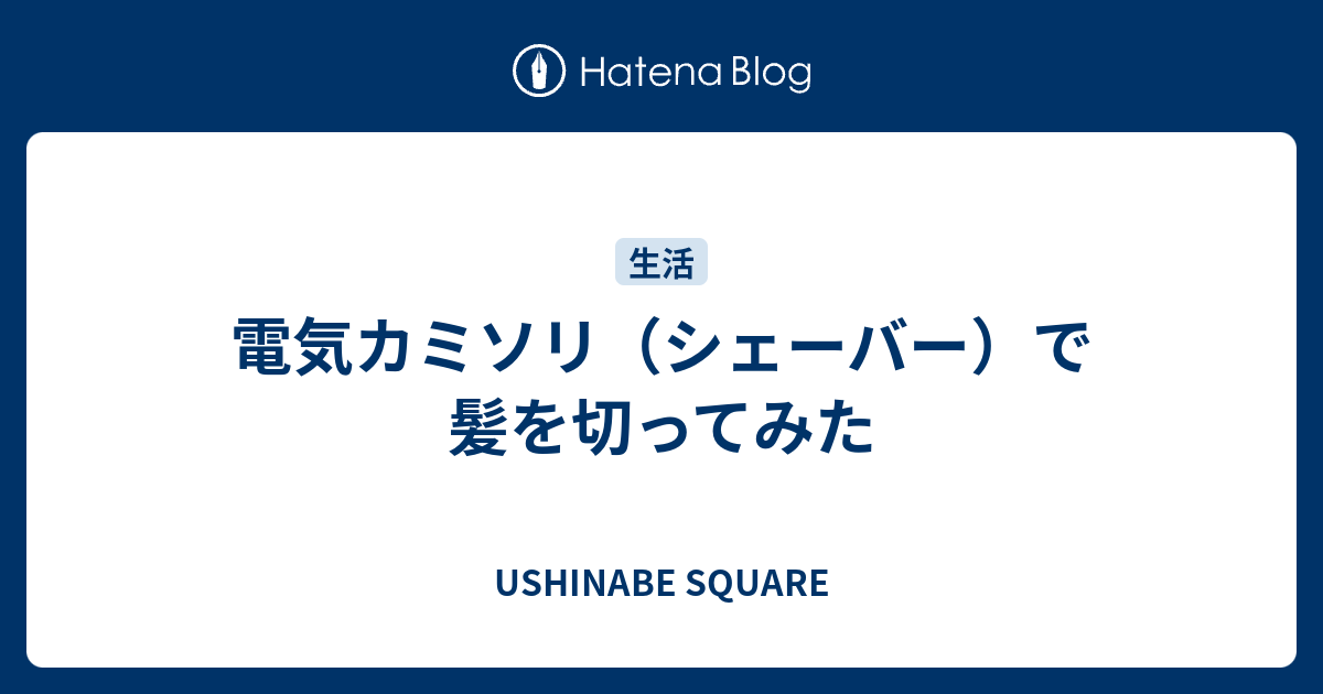 電気カミソリ シェーバー で髪を切ってみた Ushinabe Square