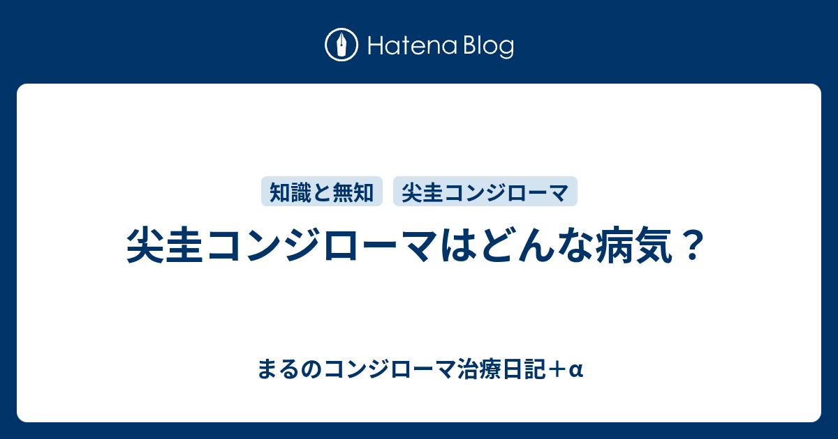 まるのコンジローマ治療日記＋α  尖圭コンジローマはどんな病気？