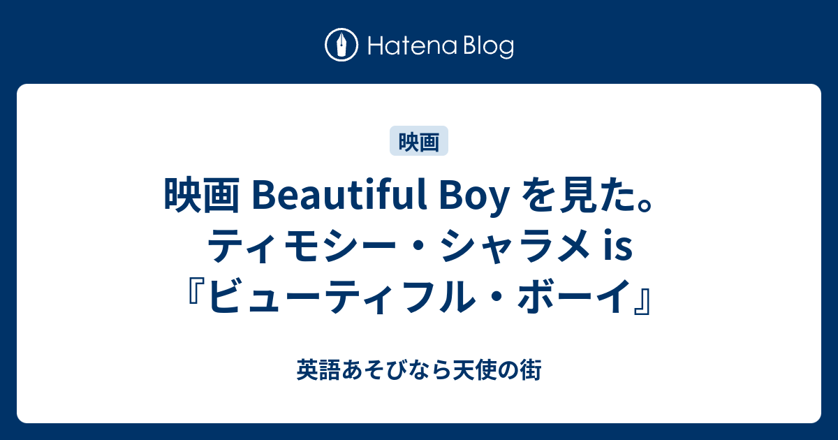 映画 Beautiful Boy を見た ティモシー シャラメ Is ビューティフル ボーイ 英語あそびなら天使の街