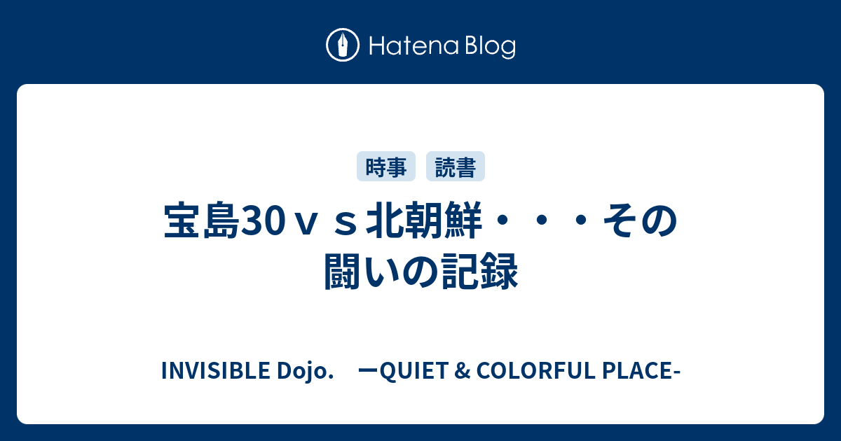 宝島30ｖｓ北朝鮮 その闘いの記録 Invisible D ーquiet Colorful Place