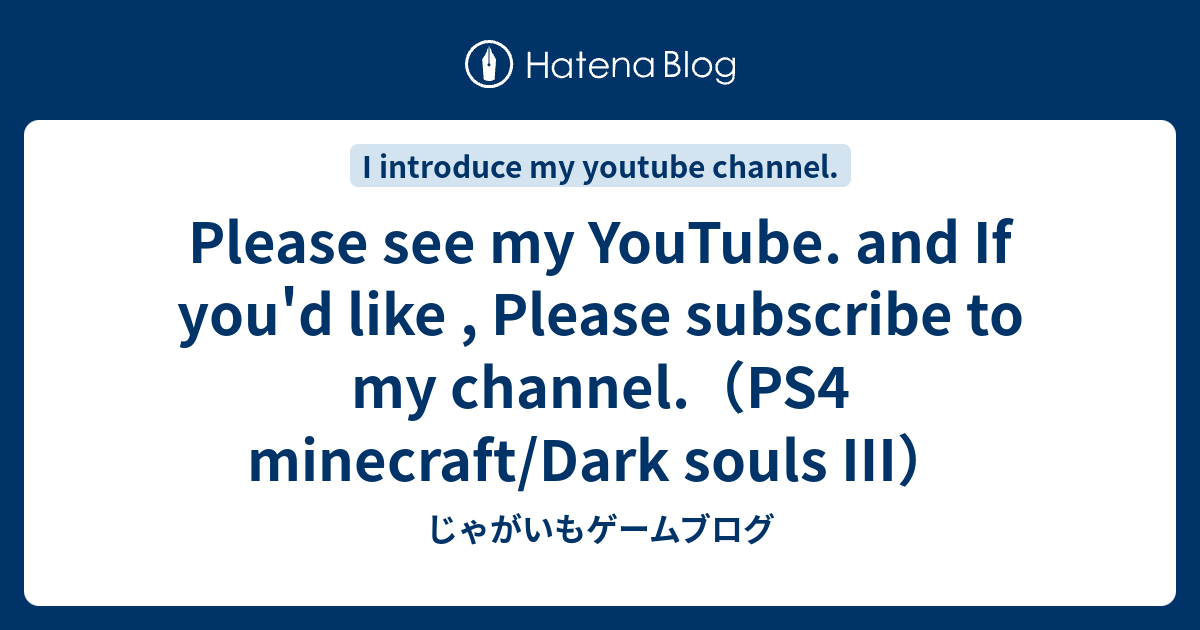 Please see my YouTube. and If you'd like , Please subscribe to my ...