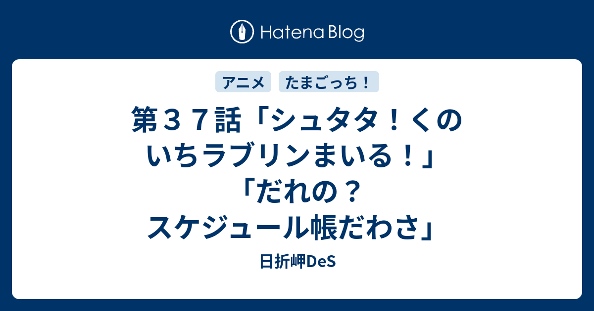 第３７話 シュタタ くのいちラブリンまいる だれの スケジュール帳だわさ 日折岬des