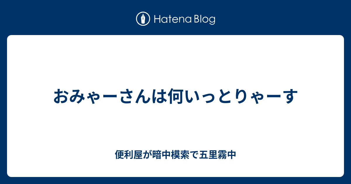 おみゃーさんは何いっとりゃーす 便利屋が暗中模索で五里霧中