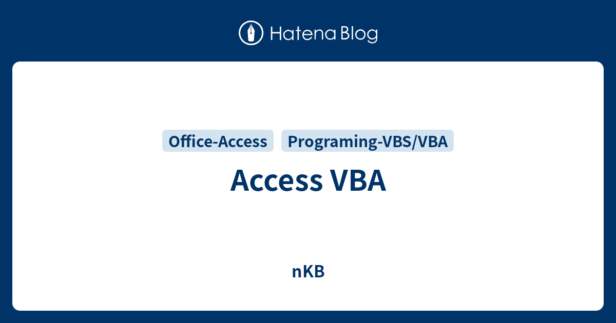 Access Vba Nkb