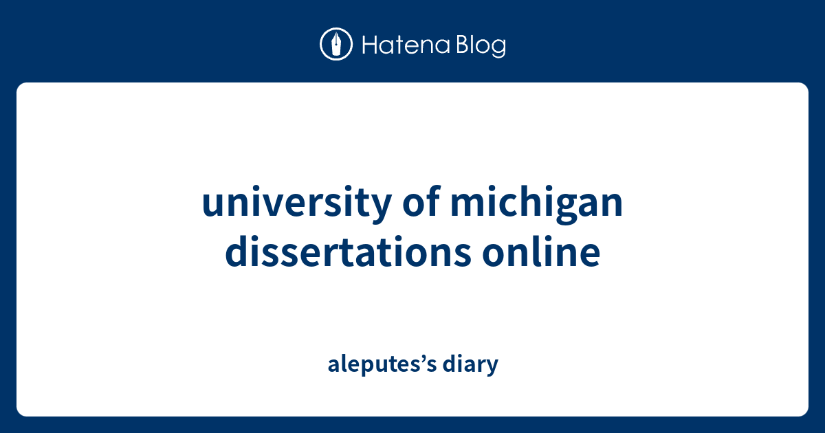 michigan state university dissertations