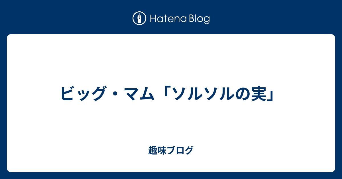 ビッグ マム ソルソルの実 趣味ブログ