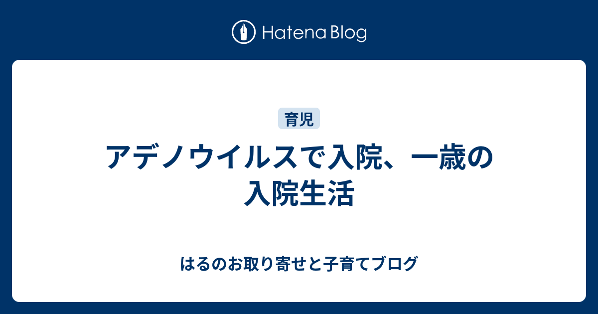 アデノウイルスで入院 一歳の入院生活 はるのお取り寄せと子育てブログ