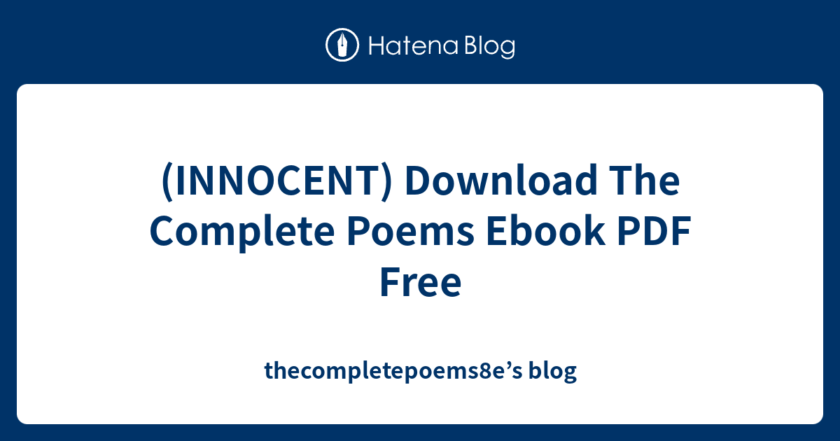 The Innocent PDF Free Download