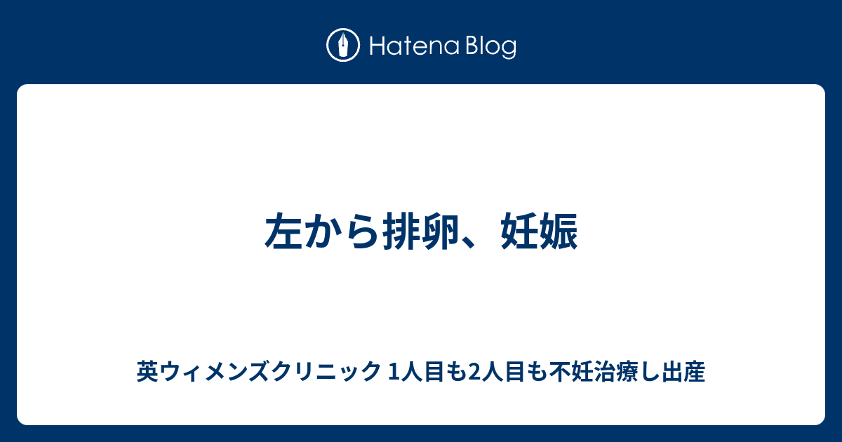左から排卵 妊娠 英ウィメンズクリニック 2人目不妊治療を経て妊娠中