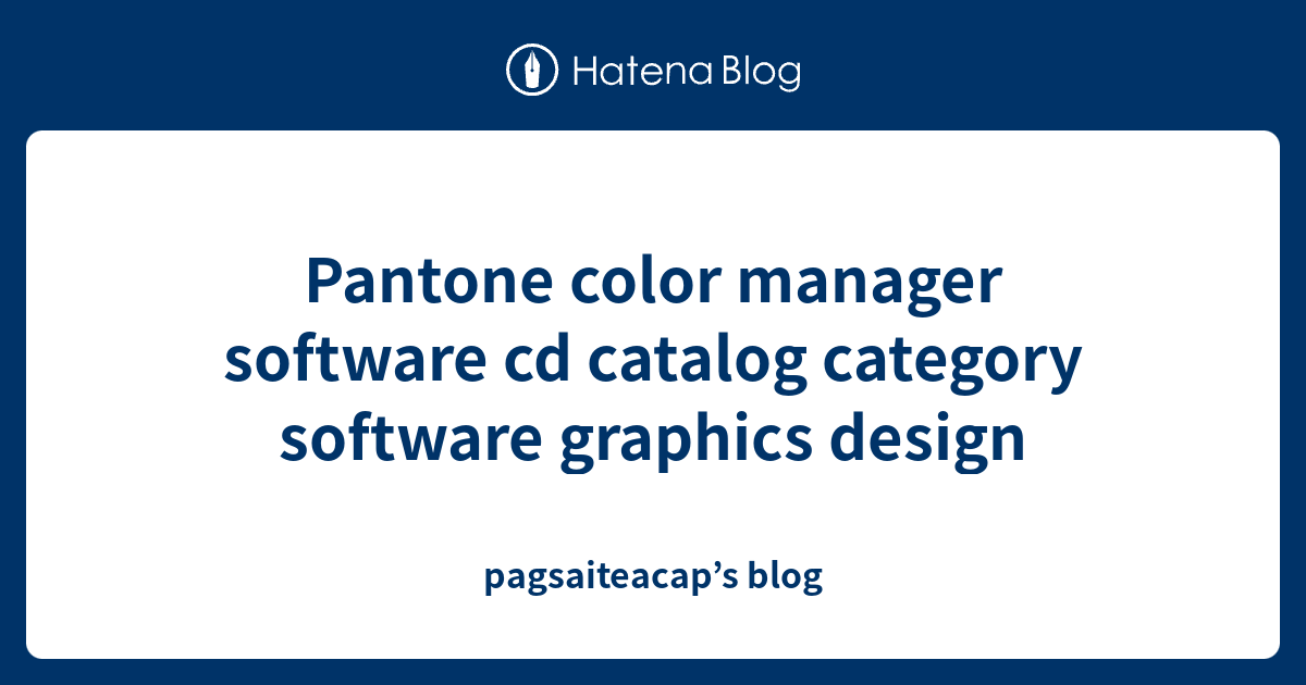 Pantone color manager software cd catalog category software graphics ...