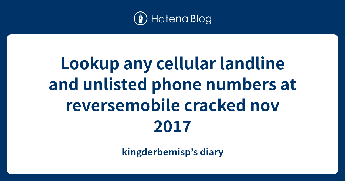 Lookup any cellular landline and unlisted phone numbers at