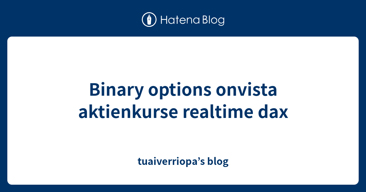 Binary options dax