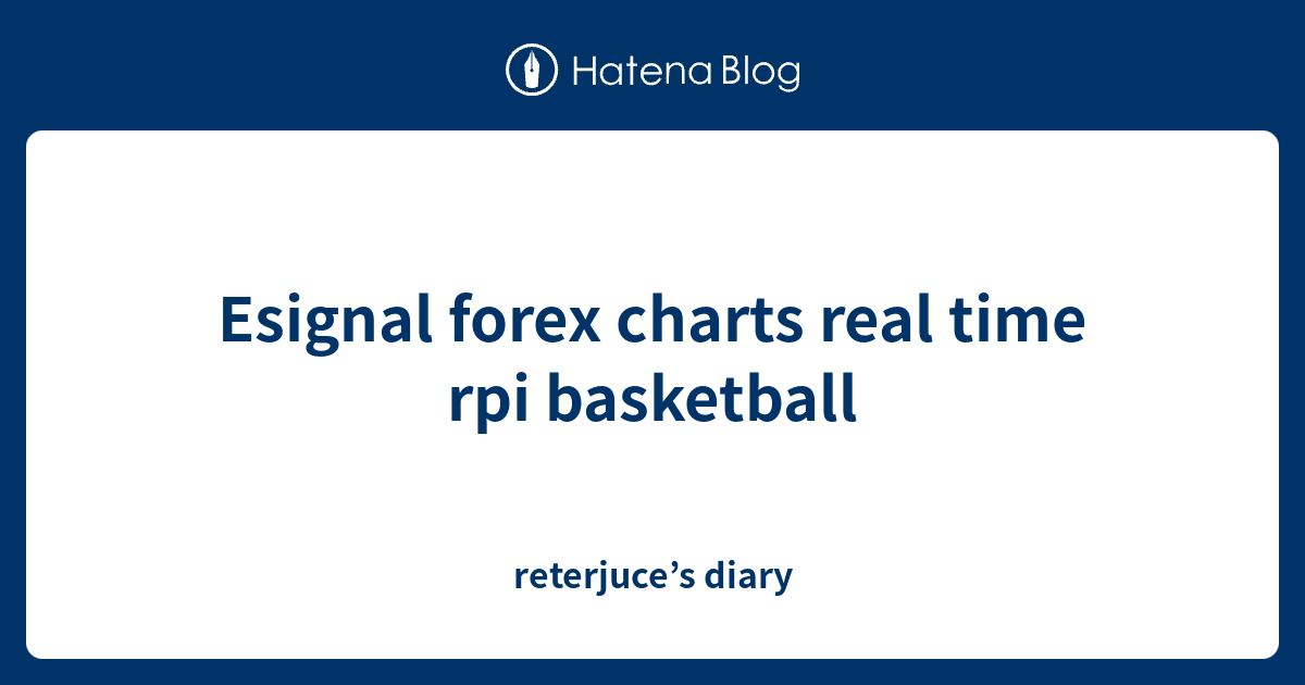 Esignal forex charts real time rpi basketball reterjuce’s diary