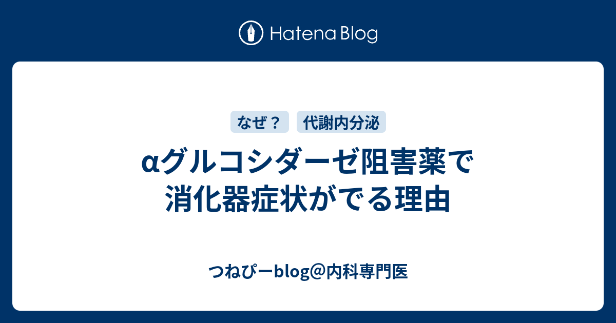 つねぴーblog＠内科専門医  αグルコシダーゼ阻害薬で消化器症状がでる理由