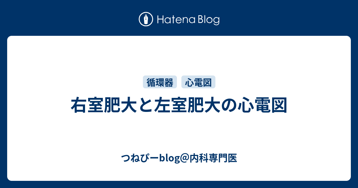 右室肥大と左室肥大の心電図 つねぴーblog 内科専門医