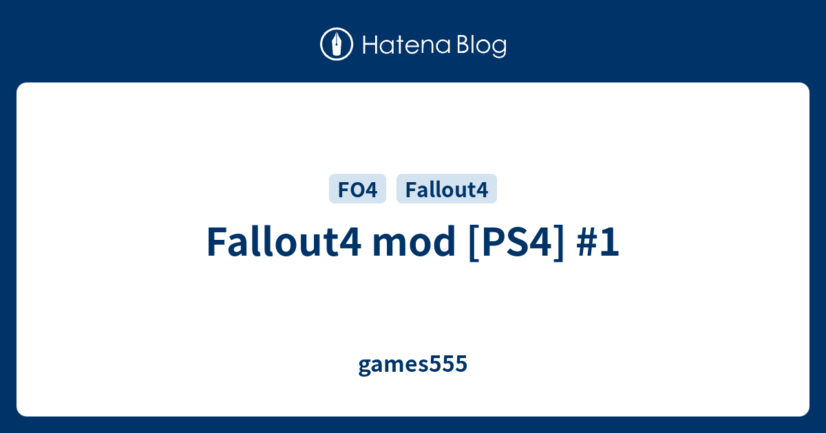 Fallout4 Mod Ps4 1 Games555