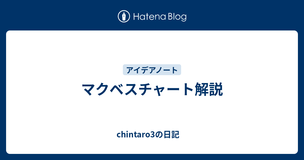 マクベスチャート解説 Chintaro3の日記