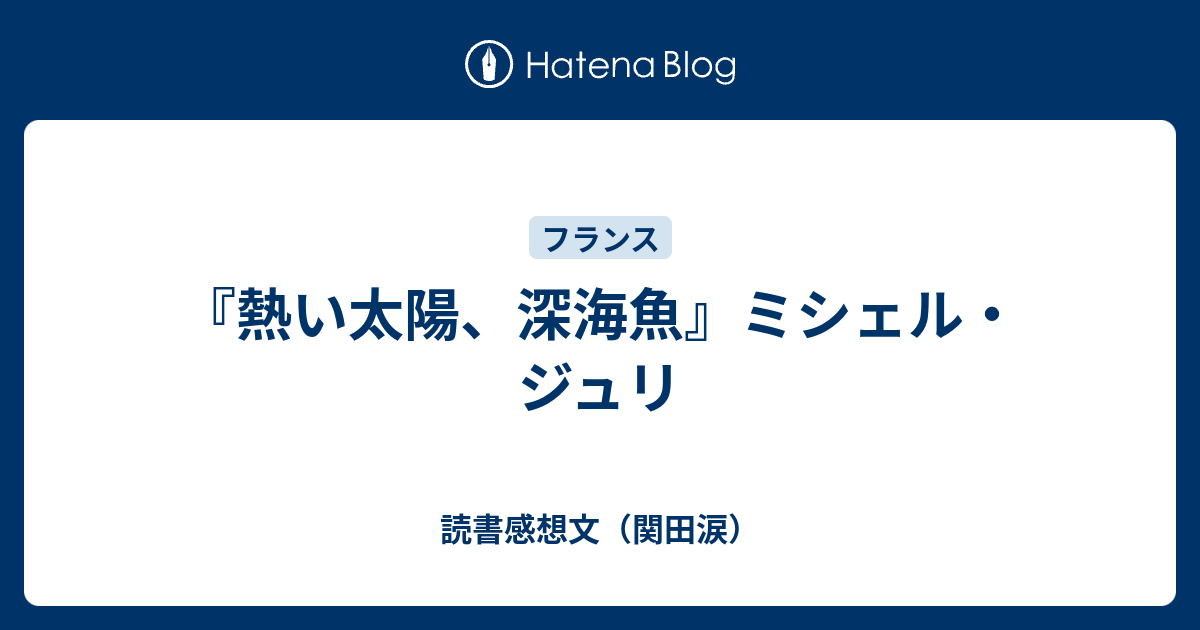 熱い太陽、深海魚』ミシェル・ジュリ - 読書感想文（関田涙）