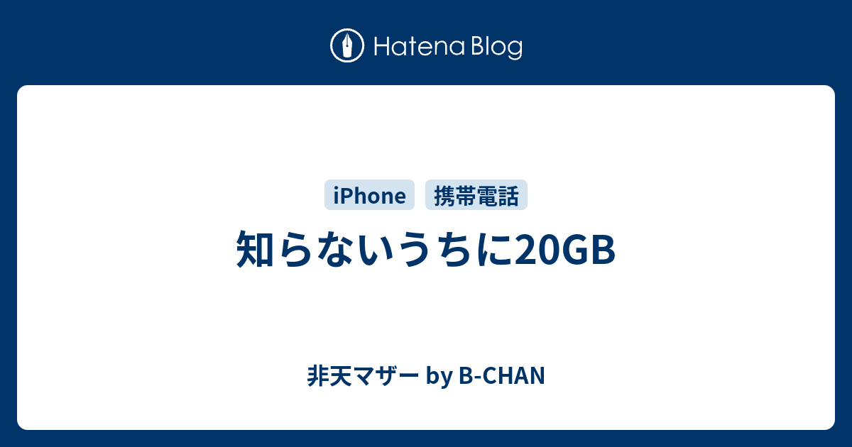 知らないうちに20GB - 非天マザー by B-CHAN