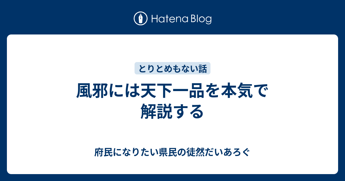 風邪には天下一品を本気で解説する 府民になりたい県民の徒然だいあろぐ