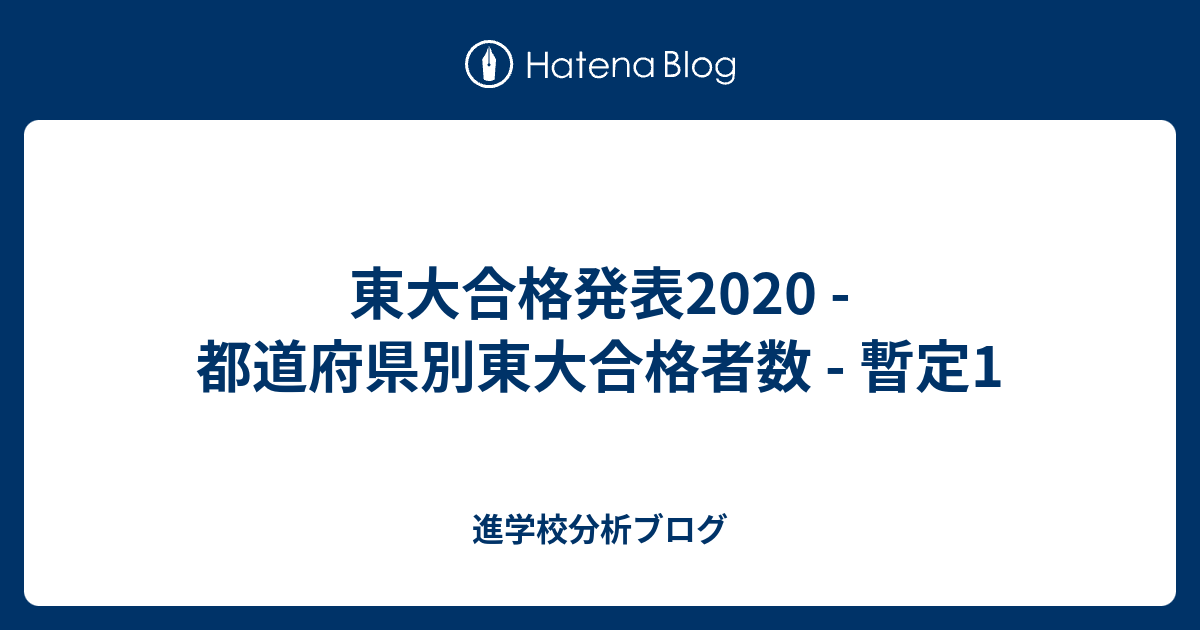 東大 合格 発表 2020