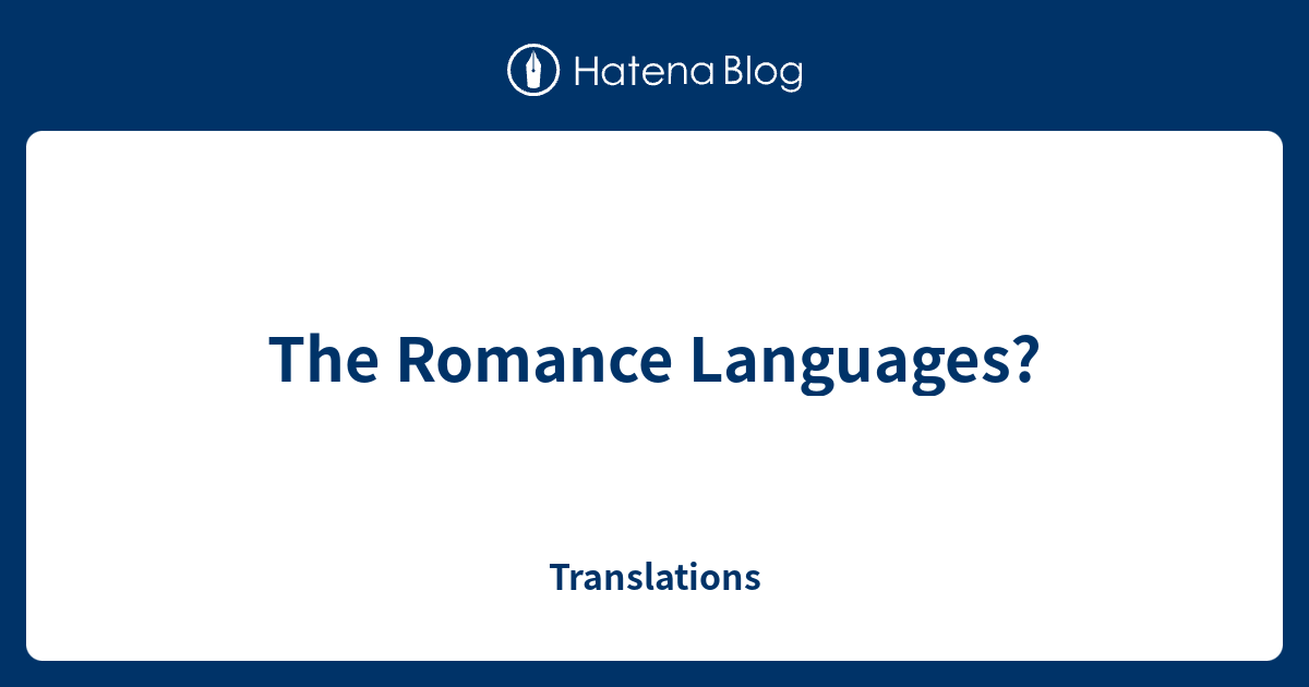 the-romance-languages-translations