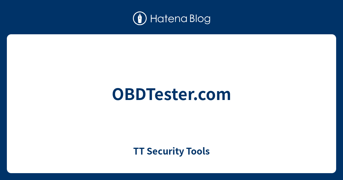 OBDTester.com - TT Security Tools