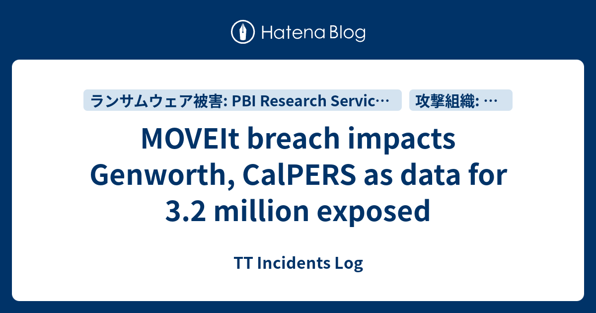 MOVEIt breach impacts Genworth, CalPERS as data for 3.2 million exposed