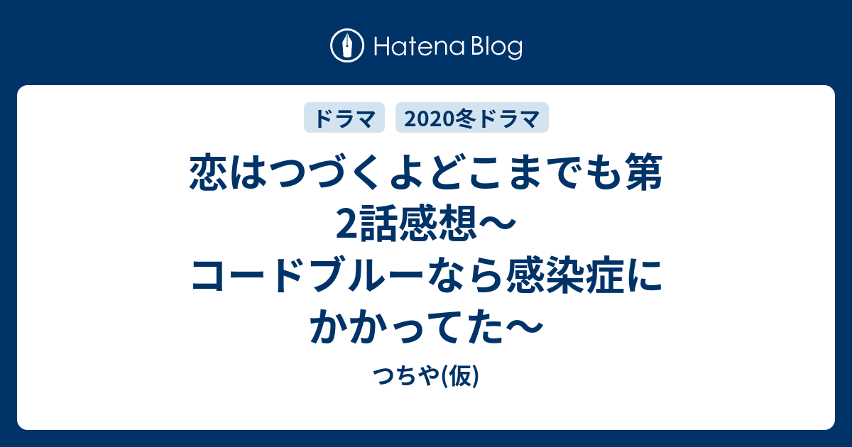 恋はつづくよどこまでも第2話感想 コードブルーなら感染症にかかってた つちや 仮