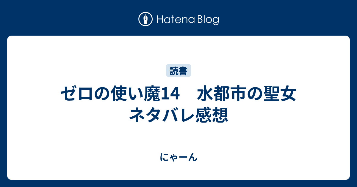 ゼロの使い魔14 水都市の聖女 ネタバレ感想 にゃーん