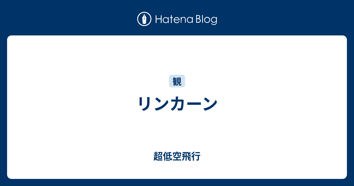 リンカーン 超低空飛行