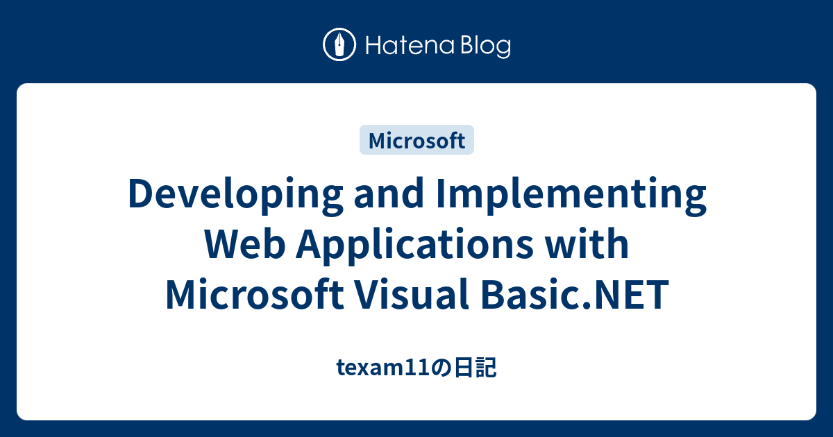 Developing and Implementing Web Applications with Microsoft Visual ...