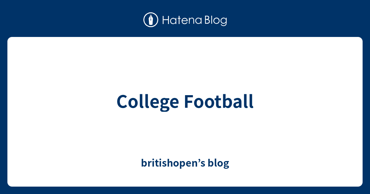 College Football blog