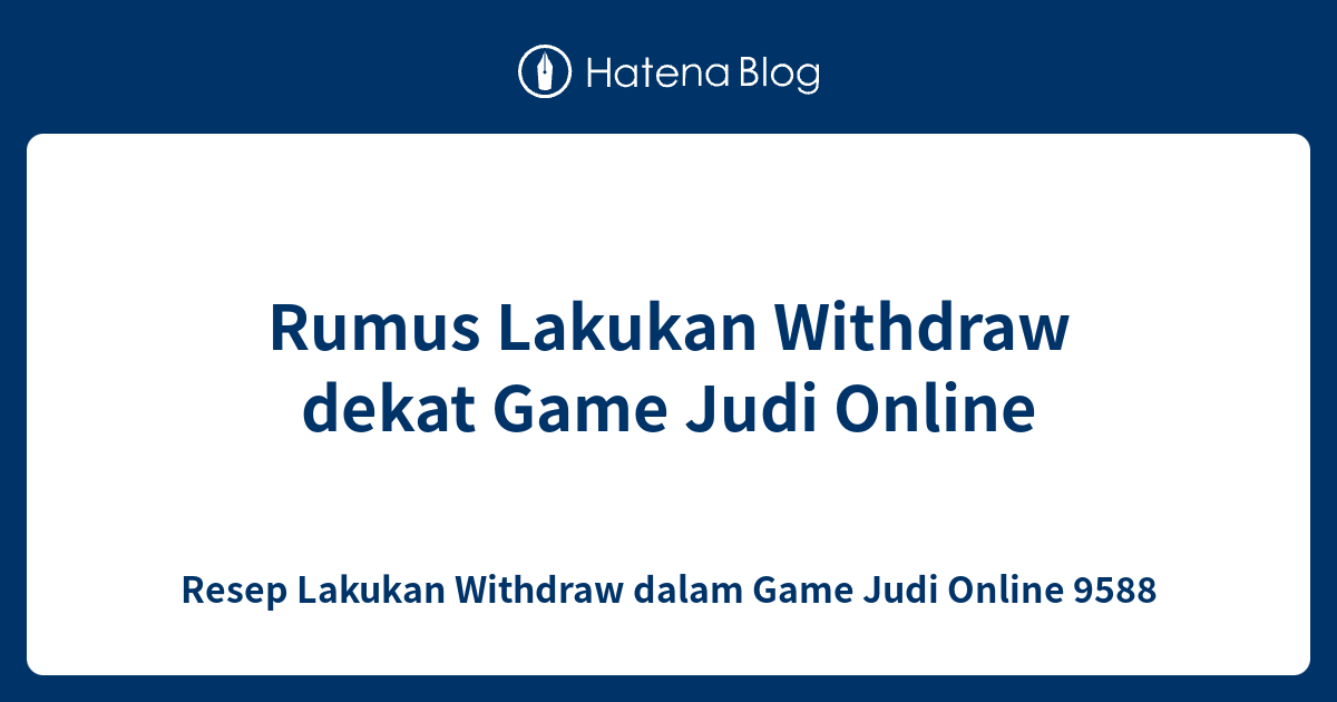 Ilustrasi topik cara withdraw game judi
