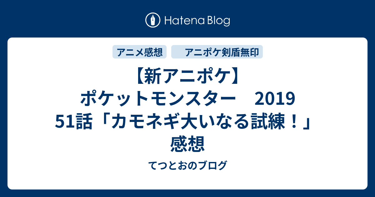 新アニポケ ポケットモンスター 19 51話 カモネギ大いなる試練 感想 てつとおのブログ