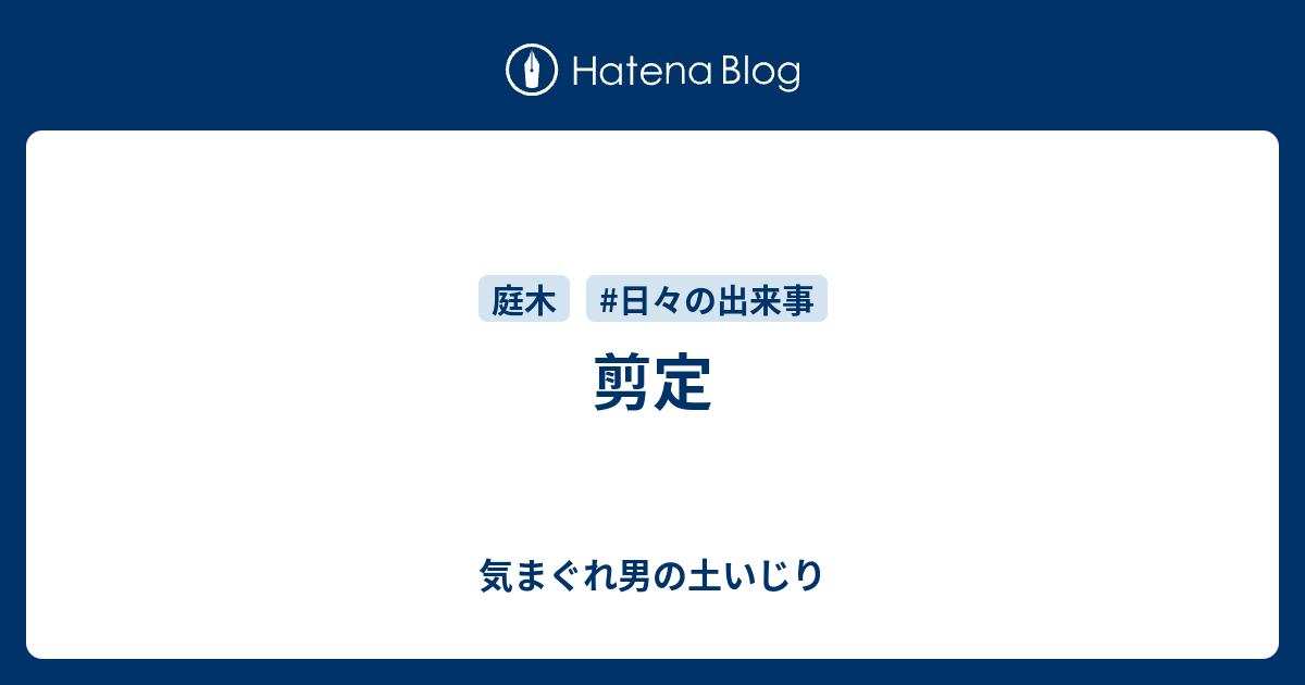 剪定 気まぐれ男の水遊びと土いじりの記録