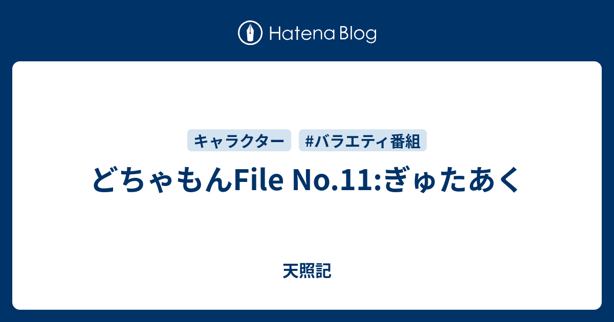 どちゃもんfile No 11 ぎゅたあく 天照記