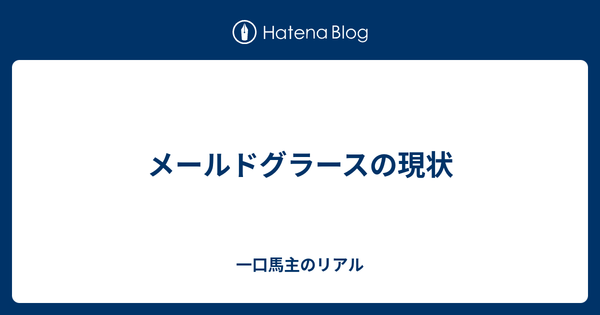 一口馬主のリアル  メールドグラースの現状