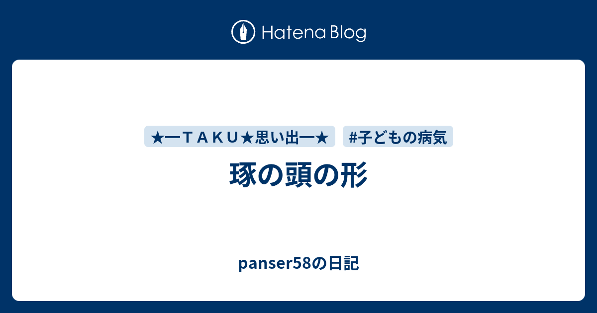 琢の頭の形 - panser58の日記
