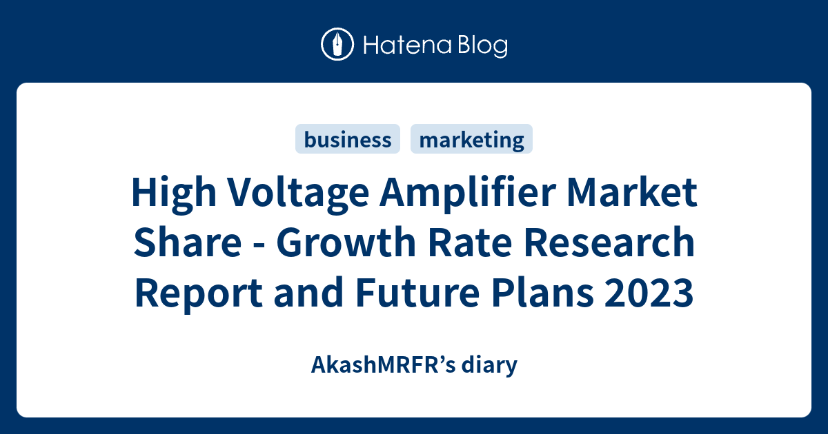 High Voltage Amplifier Market Share Growth Rate Research Report and