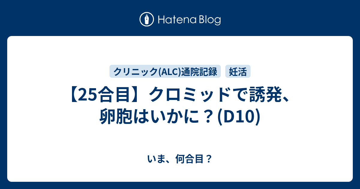 25合目 クロミッドで誘発 卵胞はいかに D10 いま 何合目