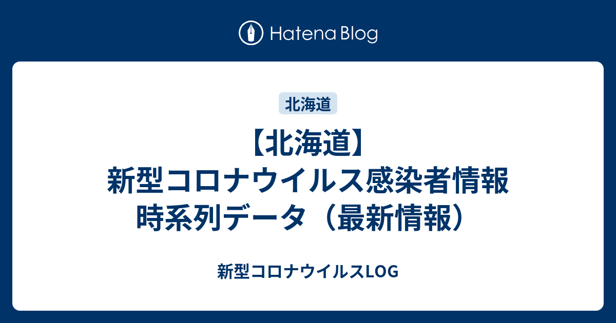 【北海道】新型コロナウイルス感染者情報 時系列データ（最新情報） - 新型コロナウイルスLOG