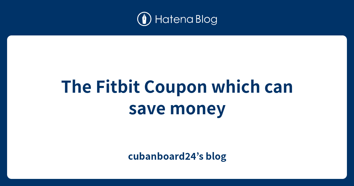 fitbit coupon