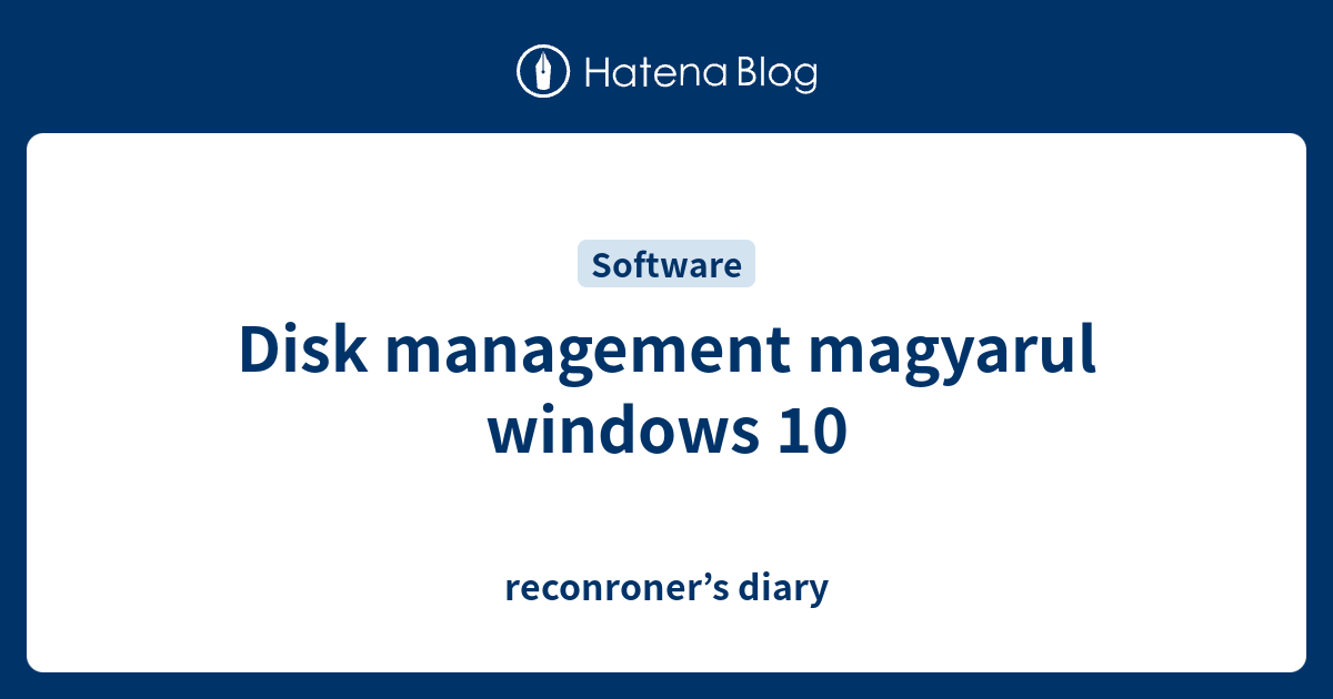 disk management magyarul