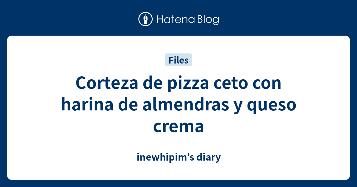 Corteza de pizza ceto con harina de almendras y queso crema inewhipim