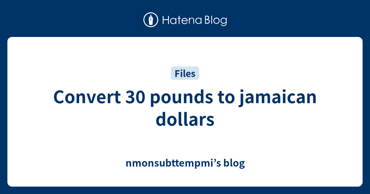 Pounds to store jamaican dollars